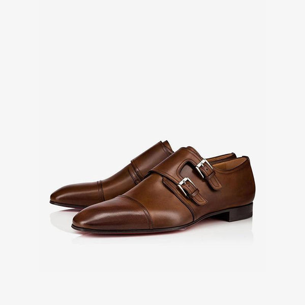 Cap Toe Double Monk Dress Loafers