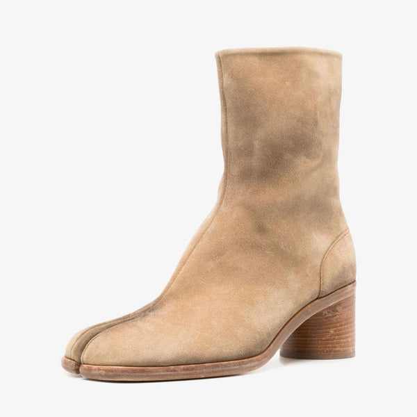 Light Brown Suede Ankle Boots