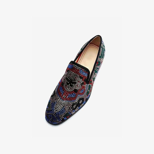 Dazzling Mosaic Embellished Loafers