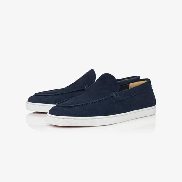 Navy Suede Slip-On Sneaker