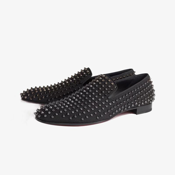 Studded Grosgrain-Trimmed Loafers