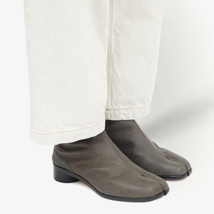 Split-Toe Leather Ankle Boots - Arno Conti Shoe