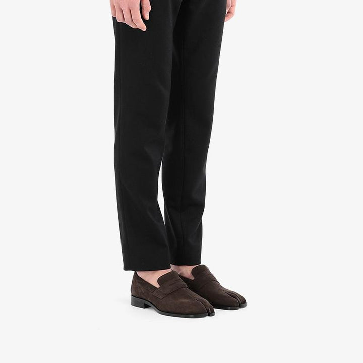 Dark Brown Split- Toe Suede Loafers - Arno Conti Shoe