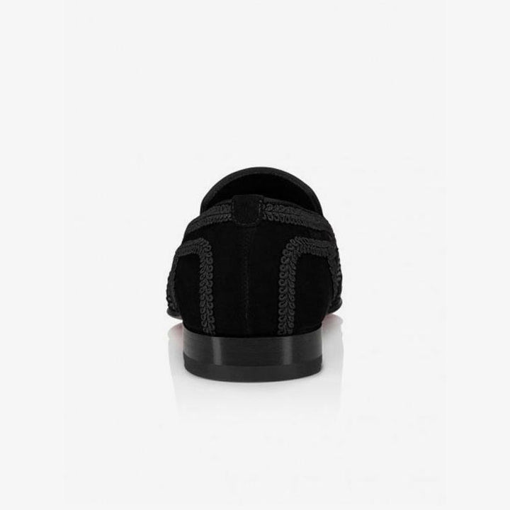 Suede Rhinestones Slip On Shoes - ARNO CONTI