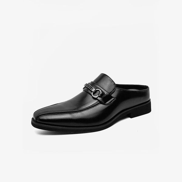 Fashion Round Toe Slip-On Leather Loafers