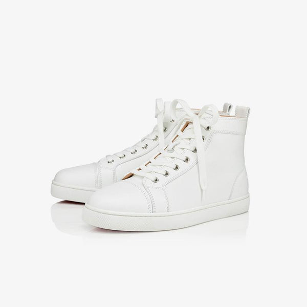 Leather lassic Men's White High Top Sneakers