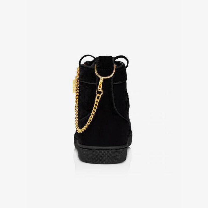 Chains Velvet Mens Sneakers Round Toe - ARNO CONTI