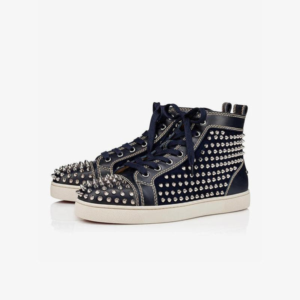 Spikes High-Top Sneakers Round Toe