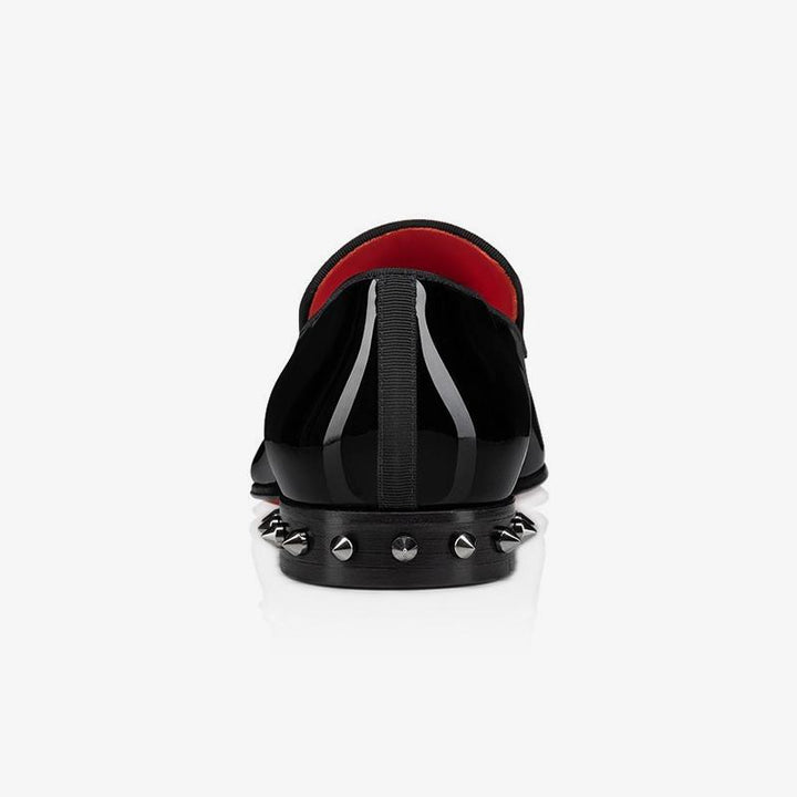 Plain Patent Studs Heel Calf Loafers - ARNO CONTI