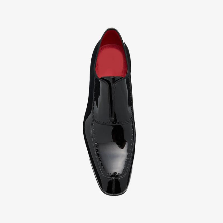 Plain Patent V-shaped Oxfords Loafers - ARNO CONTI