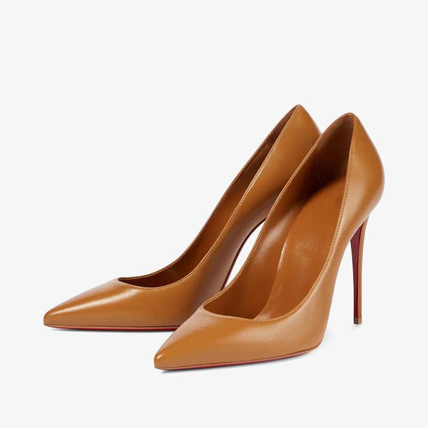 Camel Brown Pointed-Toe Pump