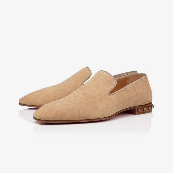 Suede Loafers Rivets Heel Slip-on Men Shoes