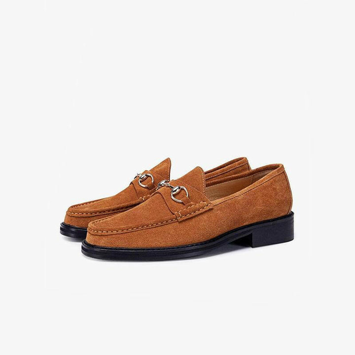 Suede Horsebit Loafers.