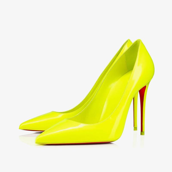 Fluo Yellow Patent Leather Pump