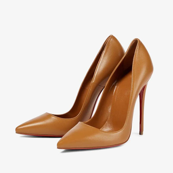 Brown Leather 120mm Stiletto Pump