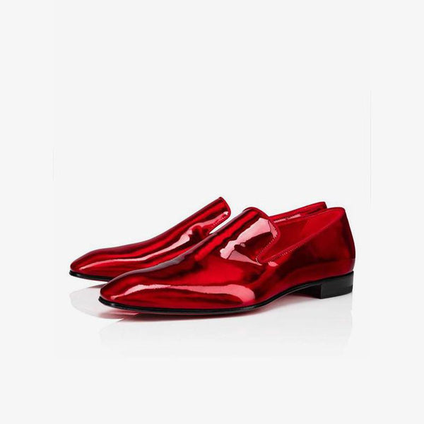 Red Shinny Leather Oxford Loafer