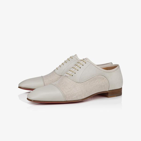 Classic linen Leather Oxford  Shoes