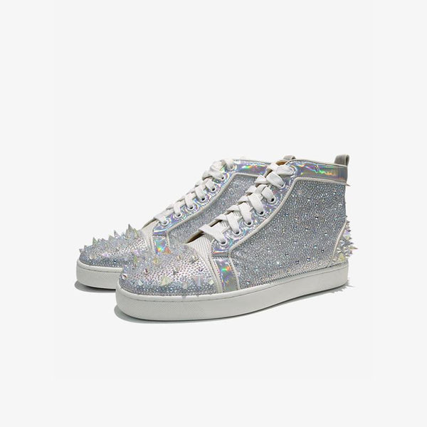 Spikes Silver Strass High-top Sneakers