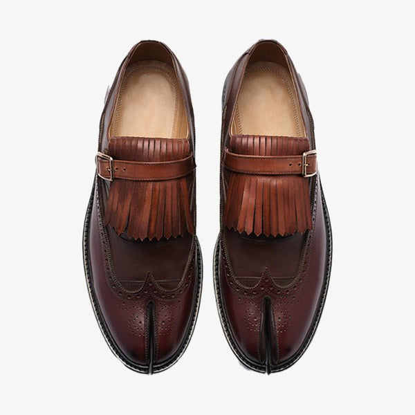 Brown Leather Lace-Ups Shoes