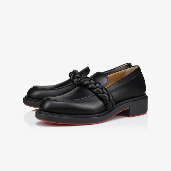 Calf Leather Penny Braid Loafers