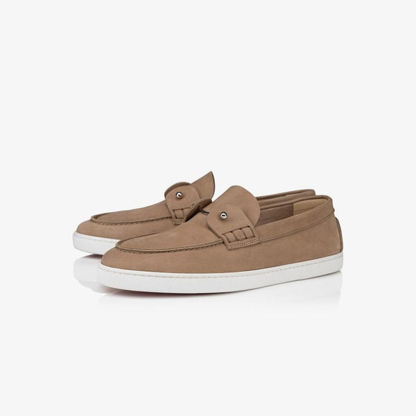 Suede Plain Loafers Boat shoes Calf