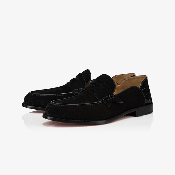 Penny Suede Calf Patent Crocodile Loafers