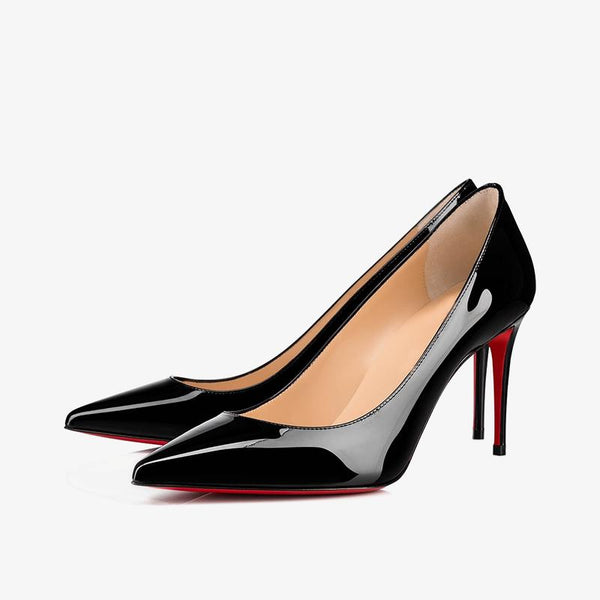 Black Patent Leather Pointed Pumps