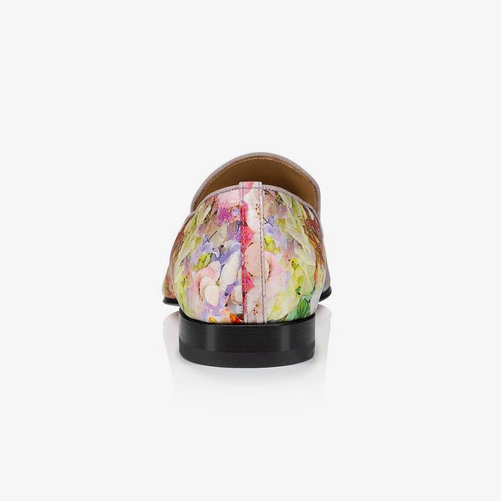 Flat Multicolor Loafers Flower Slip-ons - ARNO CONTI