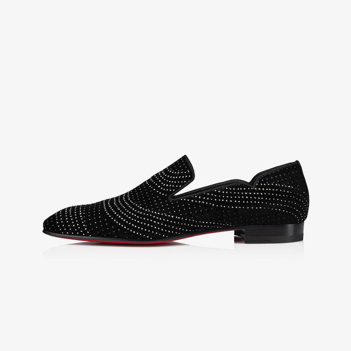 Velvet Strass Men Shoes Calf Loafers - ARNO CONTI