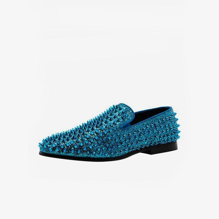 Sequined Glitter Spikes Rivets Loafer - ARNO CONTI