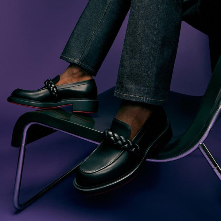 Calf Leather Penny Braid Loafers - ARNO CONTI