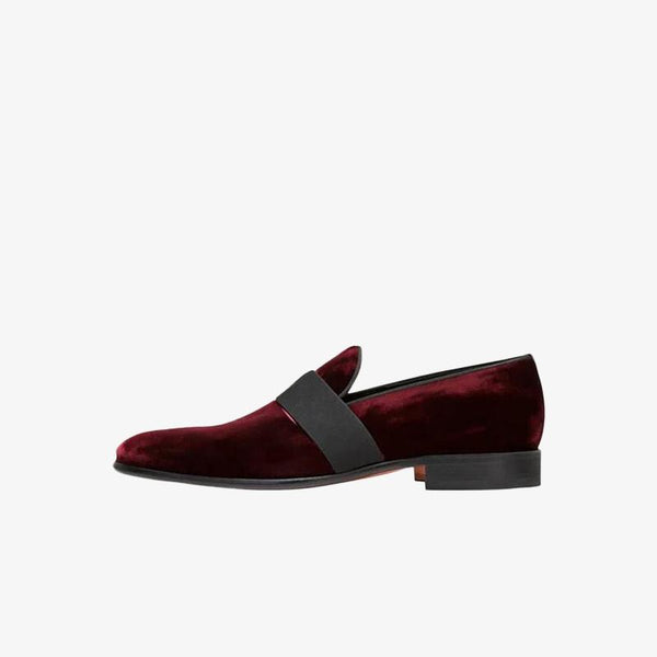 Regal Burgundy Velvet Loafers