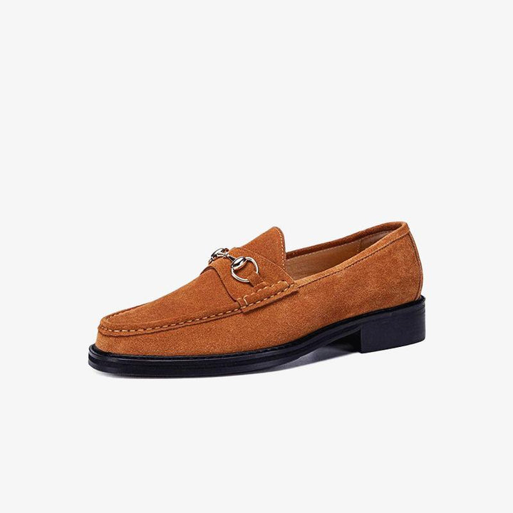 Suede Horsebit Loafers.