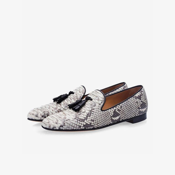 Men's Snakeskin Tassel Loafers