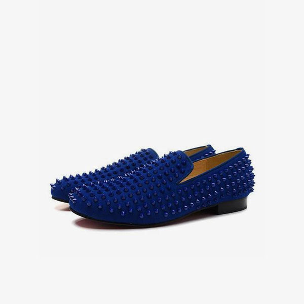 Cobalt Spike Slip-On Loafers