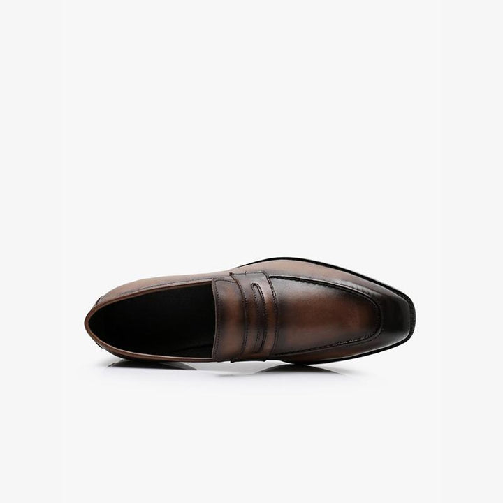 Brown Leather Loafers.