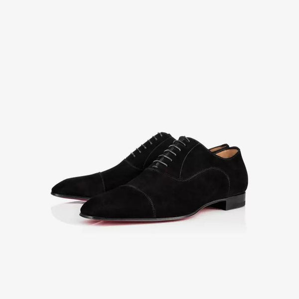 Black Slip-On Suede Leather Shoes