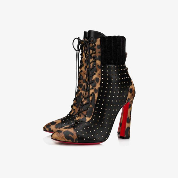 Leopard Detail Ankle Boot