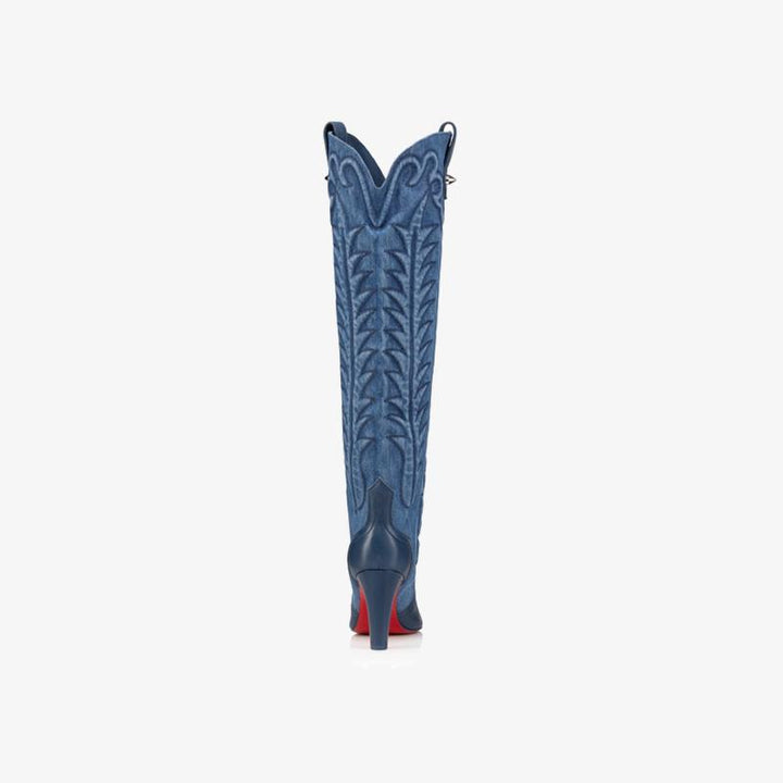 Calf Leather and Denim Boots - ARNO CONTI