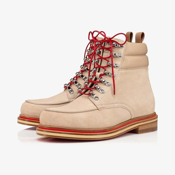 Beige Derby Waxed Laces Boot