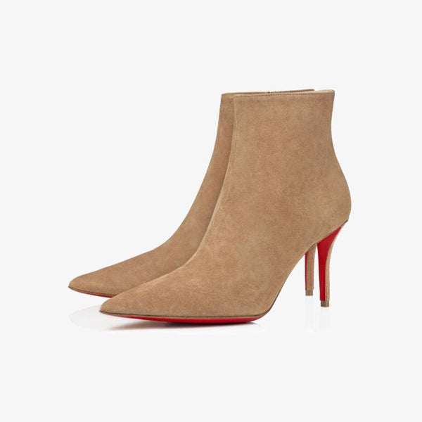 Beige Suede Ankle Boot