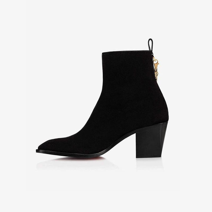 Gold-Tone Hardware Side Zip Boots - ARNO CONTI