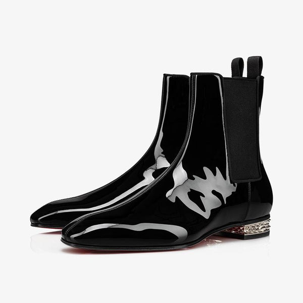 Black Patent Leather Chelsea Boot