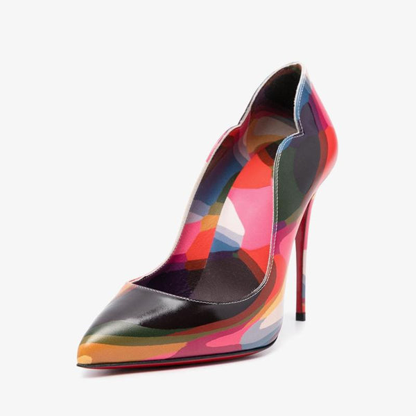 Multi-color Pumps with 100 mm Stiletto Heel