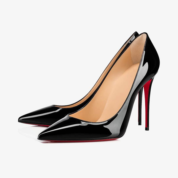 Black Patent Leather Stiletto Pumps