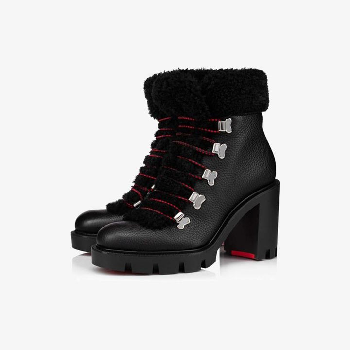 Textured Black Ankle Boots - ARNO CONTI