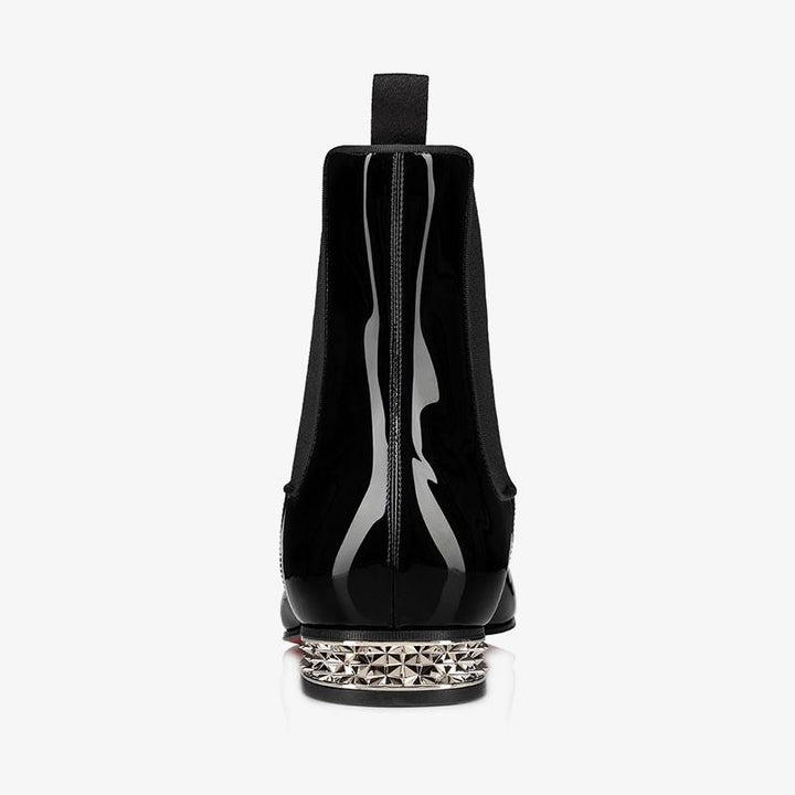 Black Patent Leather Chelsea Boot - ARNO CONTI