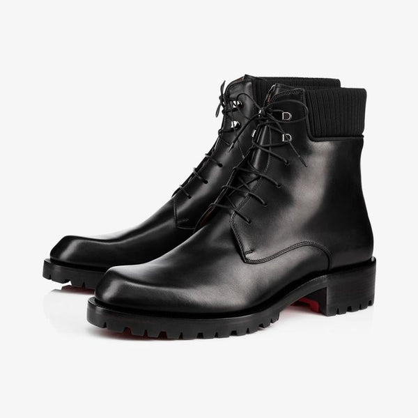 Patinated Black Calfskin Boot