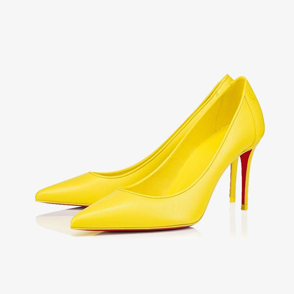 Yellow Calf Leather Pump