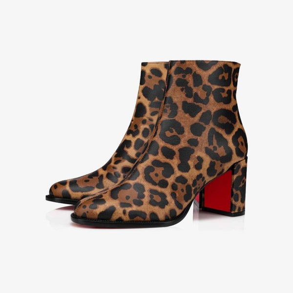 Elegant Leopard-Patterned Boot